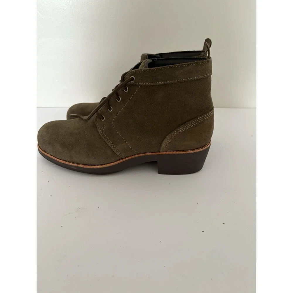 Worx Red Wing Women's 10 Khaki Green Leather Work Chelsea Boots